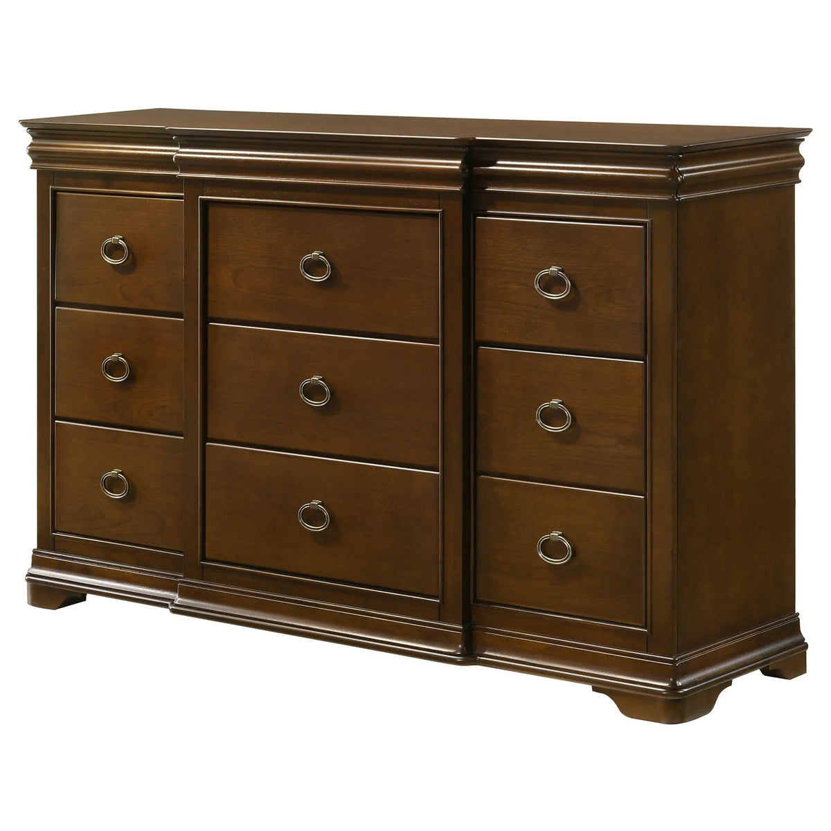 Garland 9-drawer Bedroom Dresser Cabinet Brown | 68 x 18.75 x 42.25 in | Cedar | Cherry