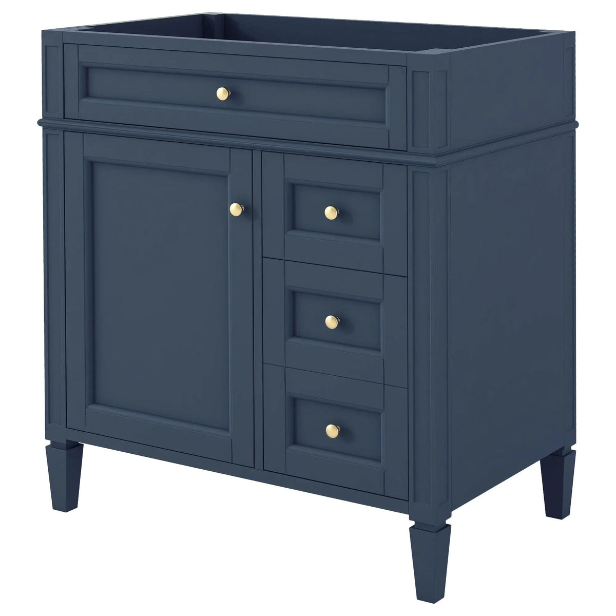 Bathroom Vanity | 3 Drawers | Blue Finish | Tip Out