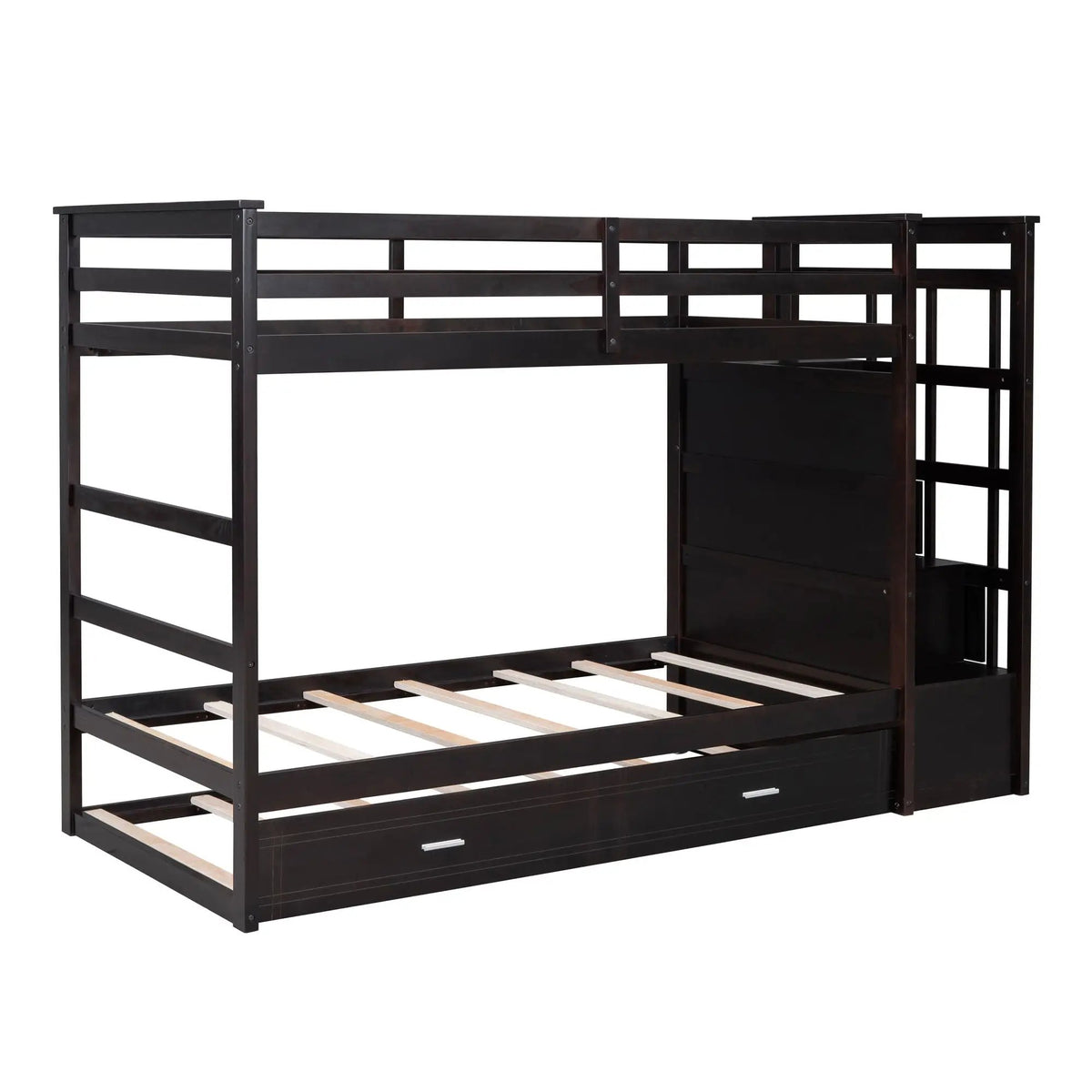 Bunk Bed With Trundle | Storage Staircase | Space Maximizing Design | Durable Construction