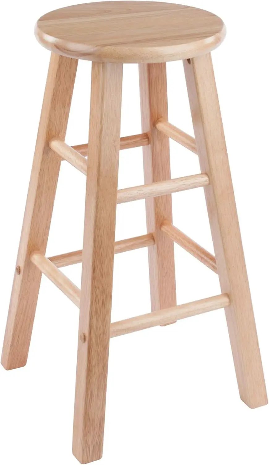 Two Piece 24 Inch Natural Finish Solid Wood Counter Stools from PriceLows™