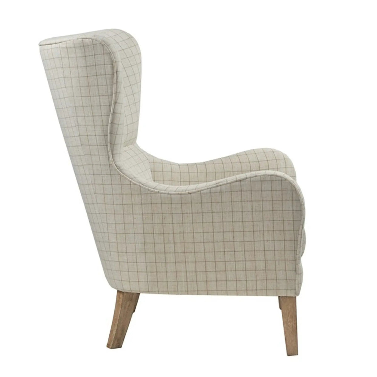 Arianna Swoop Wing Chair | Traditional Wing Back | Round Arms | High-Density Foam