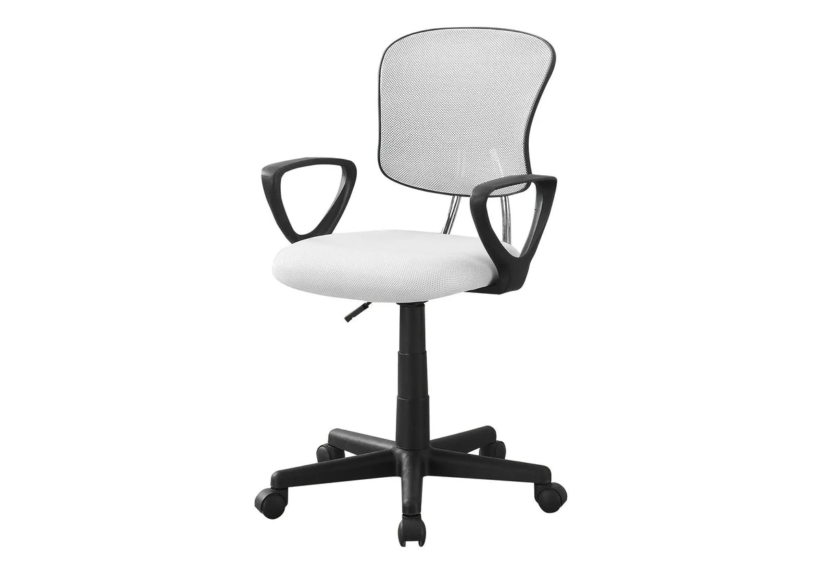 Kids Mid-Back Office Chair | Adjustable Height Swivel | Armrests | 5-Star Base