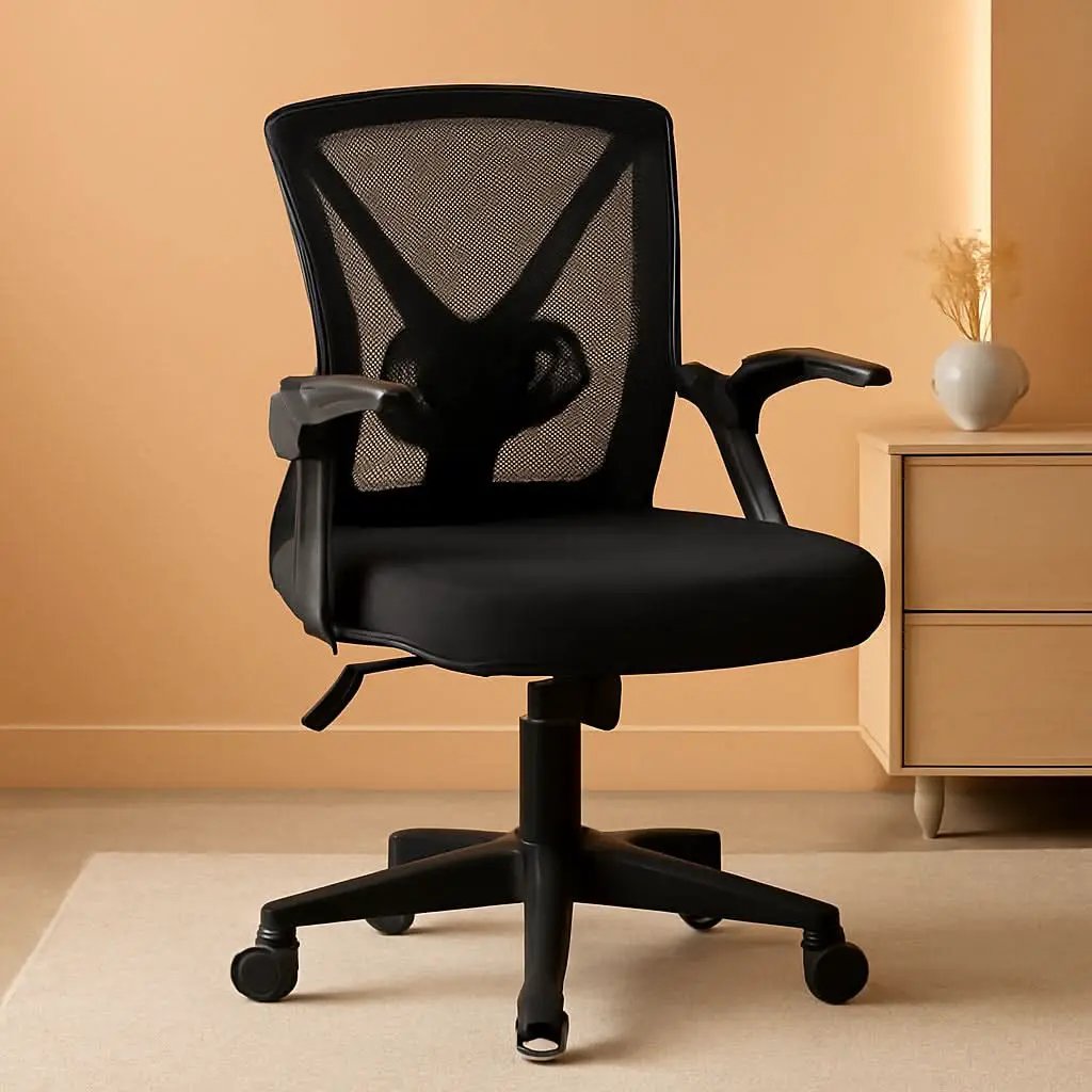 Black Ergonomic Mesh Office Chair With Adjustable Height from PriceLows™