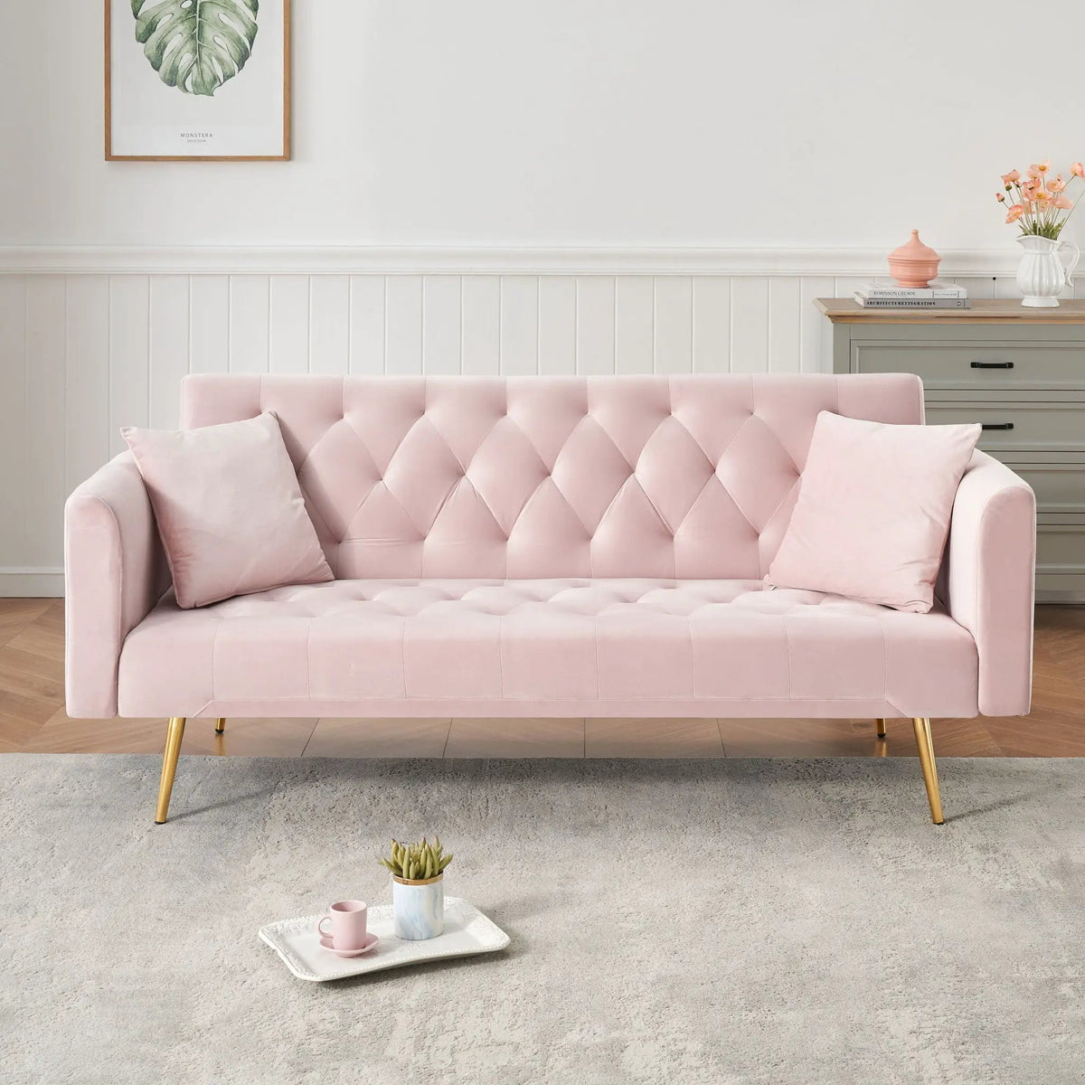 Convertible Folding Sofa Bed | Double Size | Small Space Design | Living Room Futon