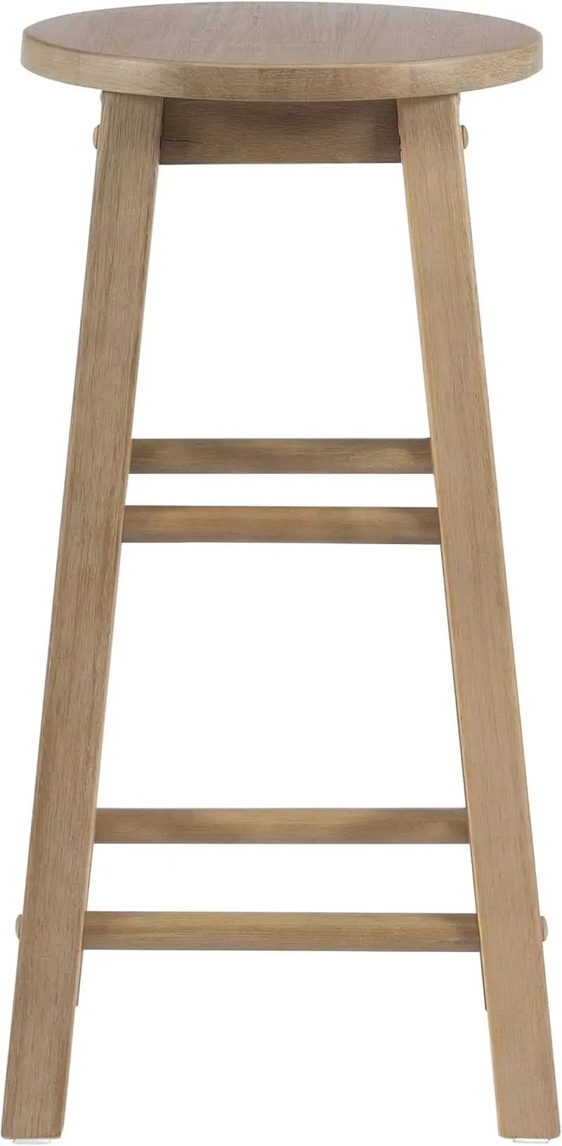 Zeke Grey Wash 24 Inch Counter Stool Round Seat Modern from PriceLows™