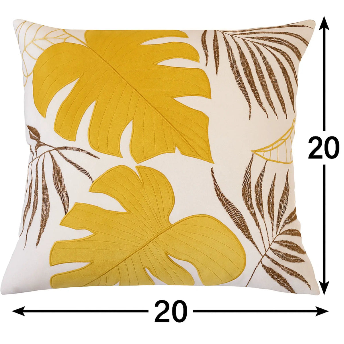 Autumn Leaf Accent Pillow | 20X20 Inches | Hidden Zipper | Optional Insert