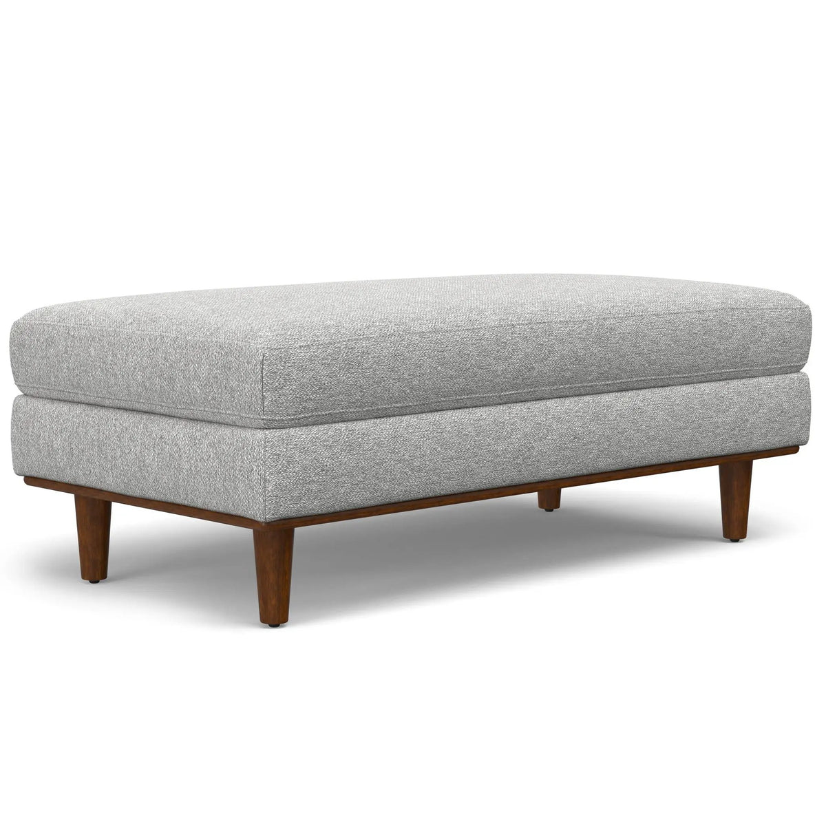 Morrison Handcrafted Ottoman | Mid-Century Modern Styling | Corner-Blocked Frame | 33 Inch Width