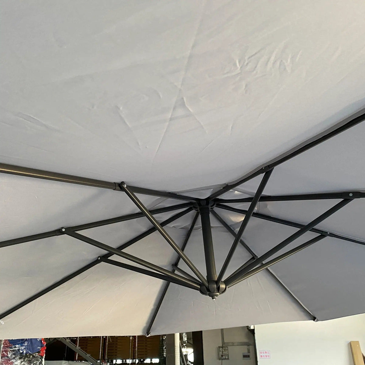 10 Ft Offset Cantilever Patio Umbrella With Crank And Tilt Adjustment For Pool | Umbrella & Canopy | Fabric & Steel | Gray