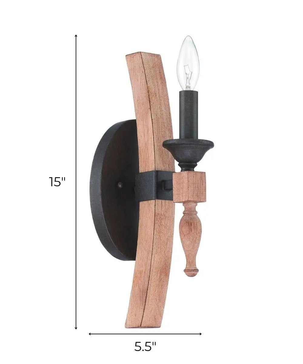 Wall Sconce | 1 Light | Aged Bronze Finish | 5 Inch Width