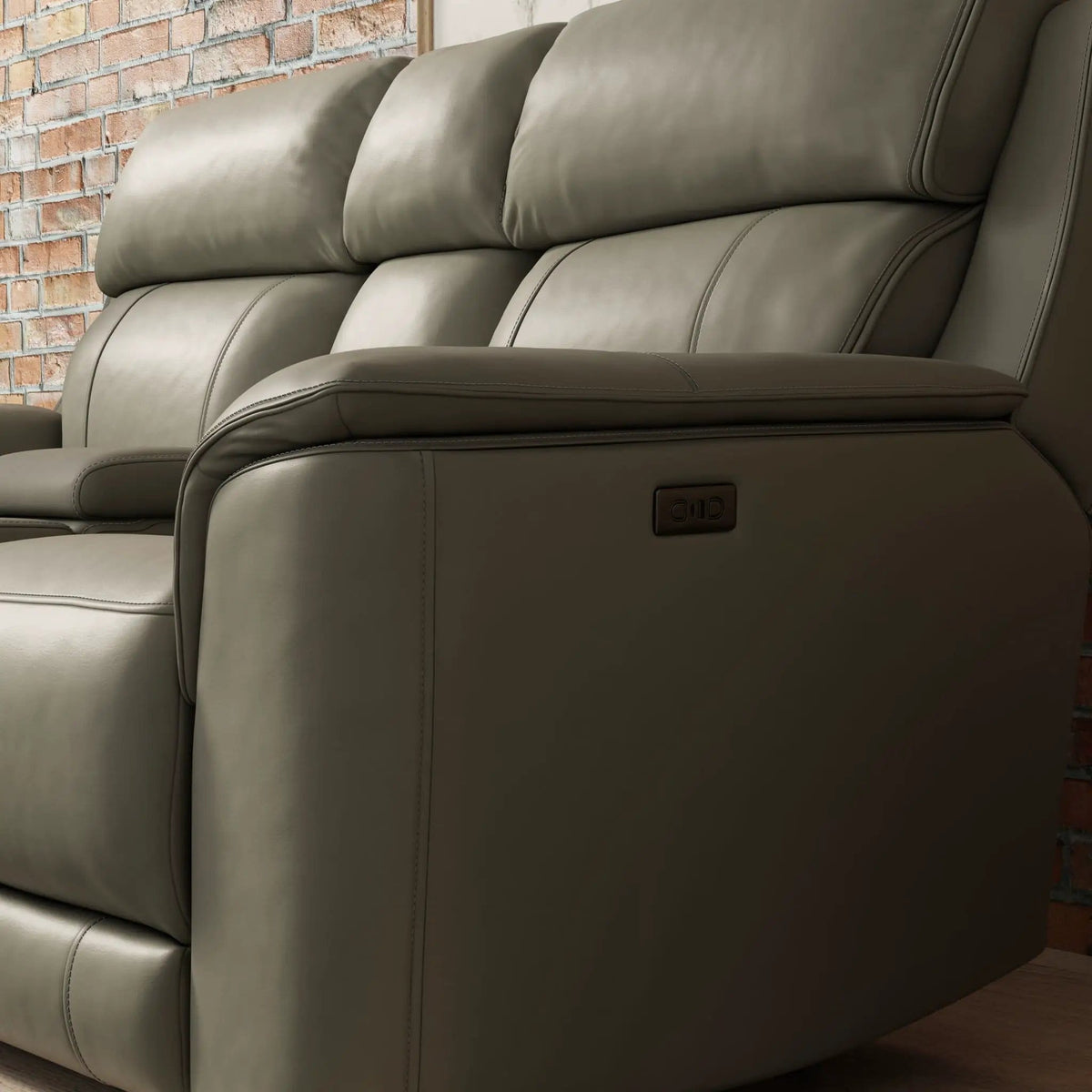 Oslo Dual Power Reclining Loveseat With Console | 2 Pieces | Living Room Furniture | Living Room