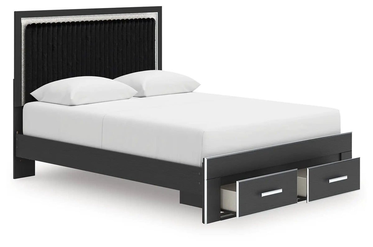 Zuraleus Upholstered Panel Platform Storage Bed | 4 Pieces | Bedroom Furniture | Bedroom