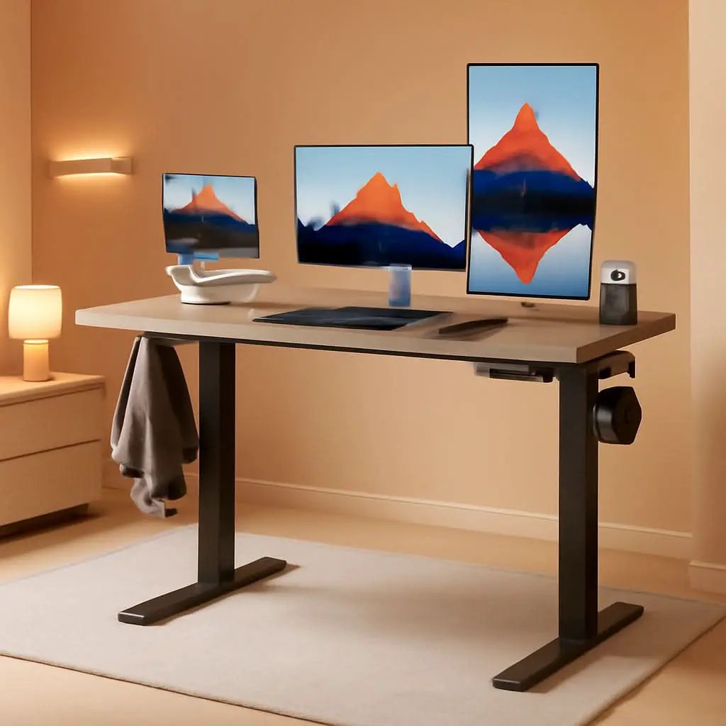 48 Inch Electric Standing Desk With Adjustable Height And Memory Settings from PriceLows™
