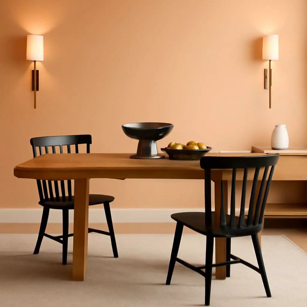 Windsor Spindle Back Dining Chair Armless Black Wood from PriceLows™
