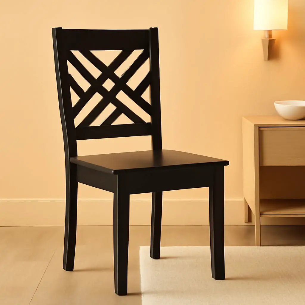 Caron Dark Brown Wood Dining Chairs Set Two Piece Collection from PriceLows™