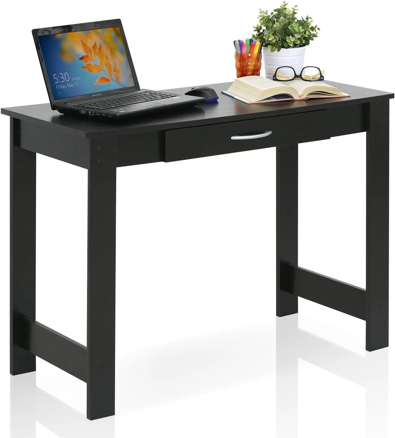 Jaya Writing Desk Large Blackwood With Drawer Home Office Desk from PriceLows™