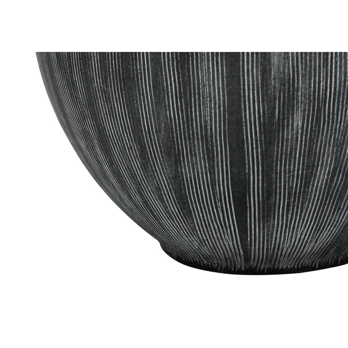 Black Ceramic Table Lamp | Textured Base | 23 Inch Height | 3-Way Rotary Switch