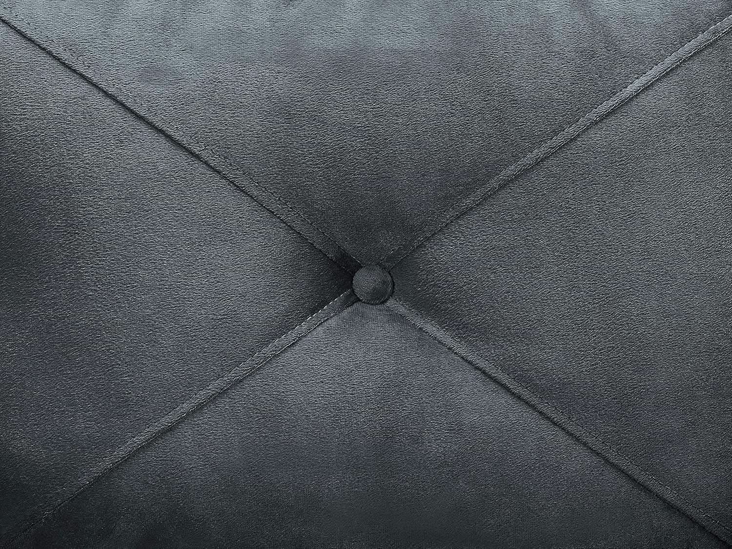 Harrington Grey Sofa Button Tufted Rolled Arm With Plush Cushions from PriceLows™