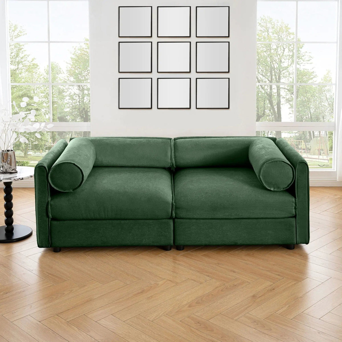 Stylish Sofa With Storage Seat And Cylindrical Backrest | Stationary Sofa | Living Room Furniture | Living Room
