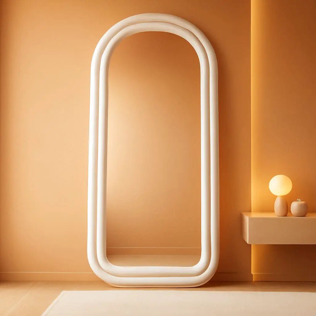 Arched Full Length Floor Mirror 71 X 32 Inches White from PriceLows™