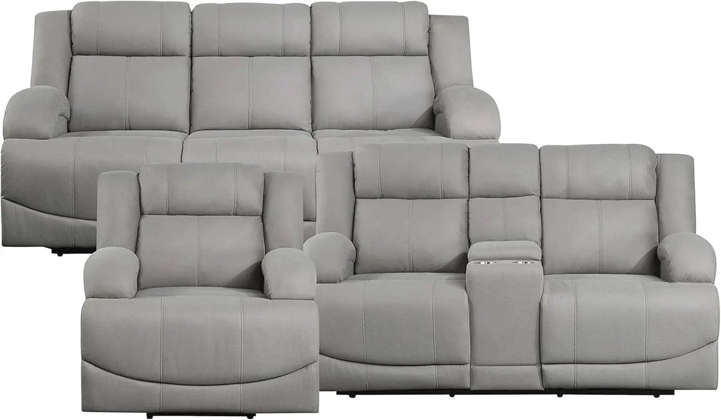 Landwood 3 Piece Power Reclining Living Room Set Gray from PriceLows™
