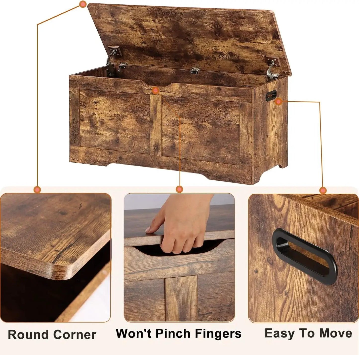 39.4 Dimensions Lift Top Toy StorageSolutions Chest from PriceLows™