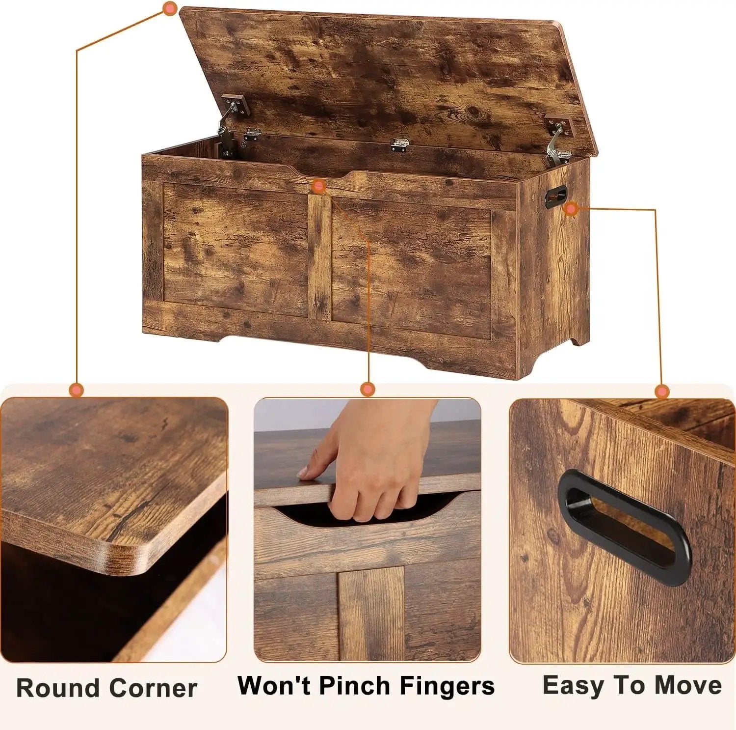 39.4 Dimensions Lift Top Toy StorageSolutions Chest from PriceLows™
