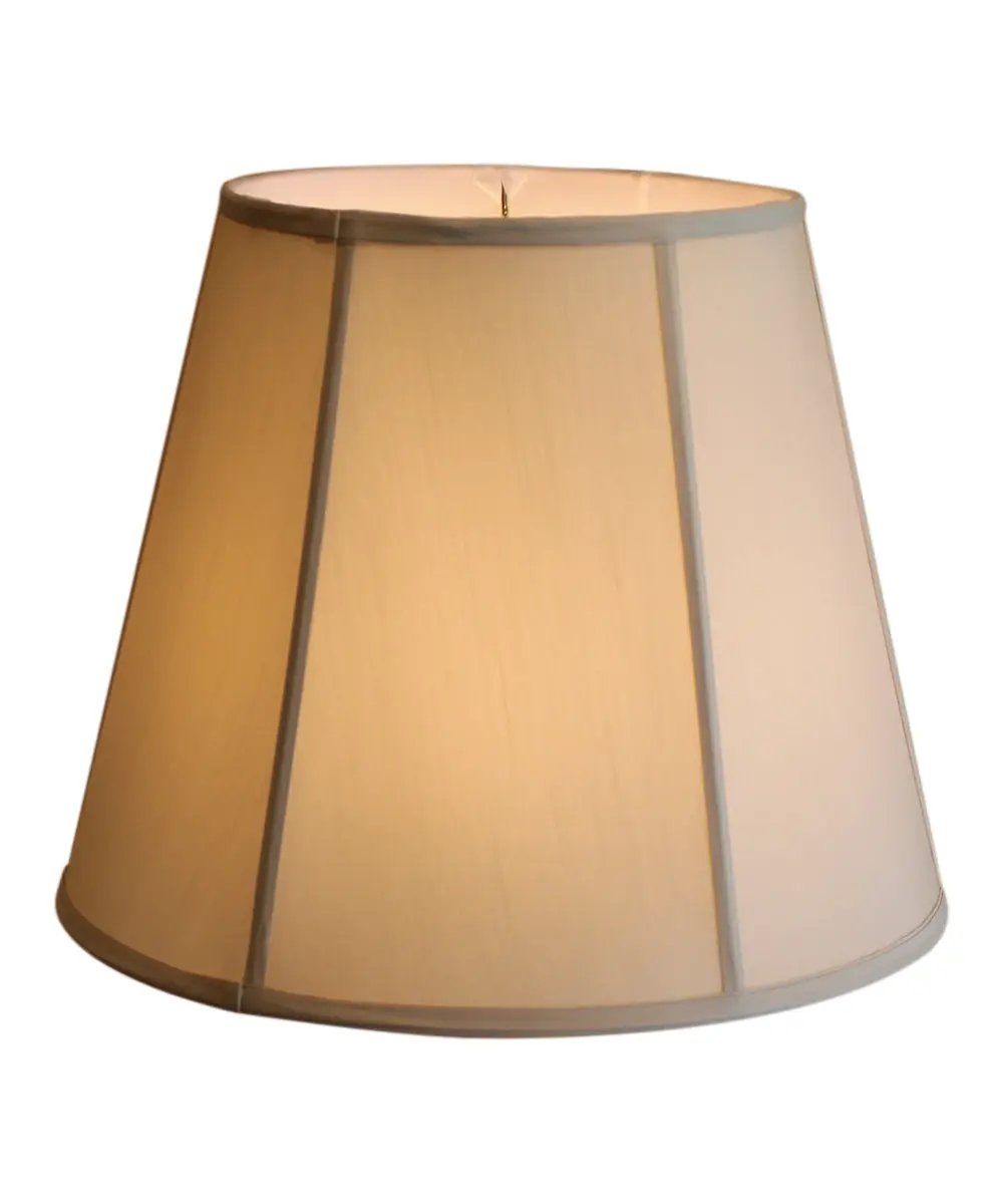 Empire Lamp Shade | 17 By 14 Inches | Eggshell Shantung | Heavy Frame