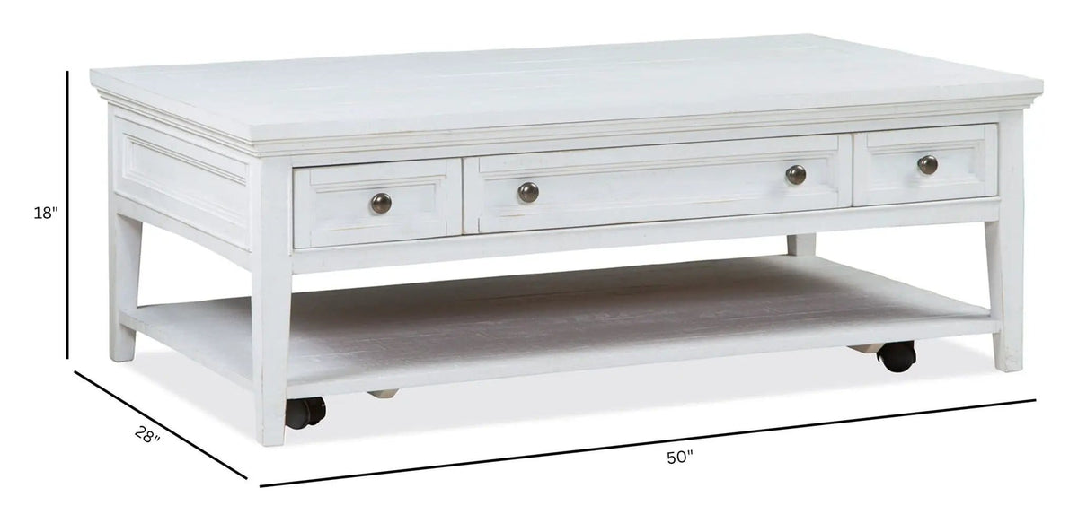 Heron Cove Rectangular Table | 3 Pieces | Living Room Furniture | Living Room