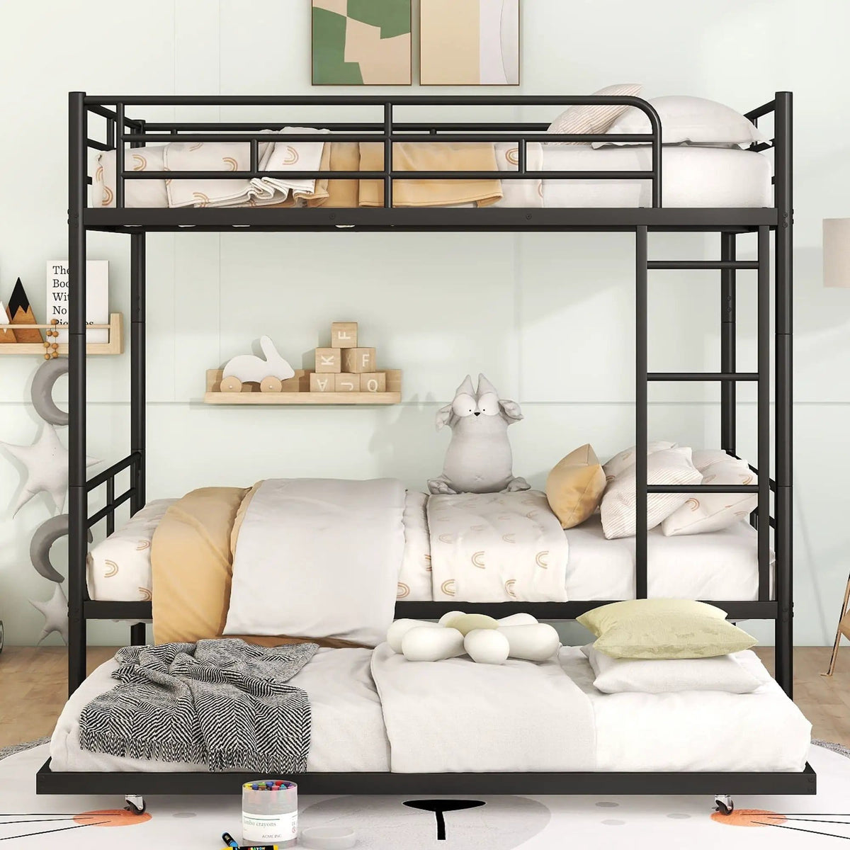 Steel Construction Bunk Bed | 4 Pieces | Steel | Bedroom