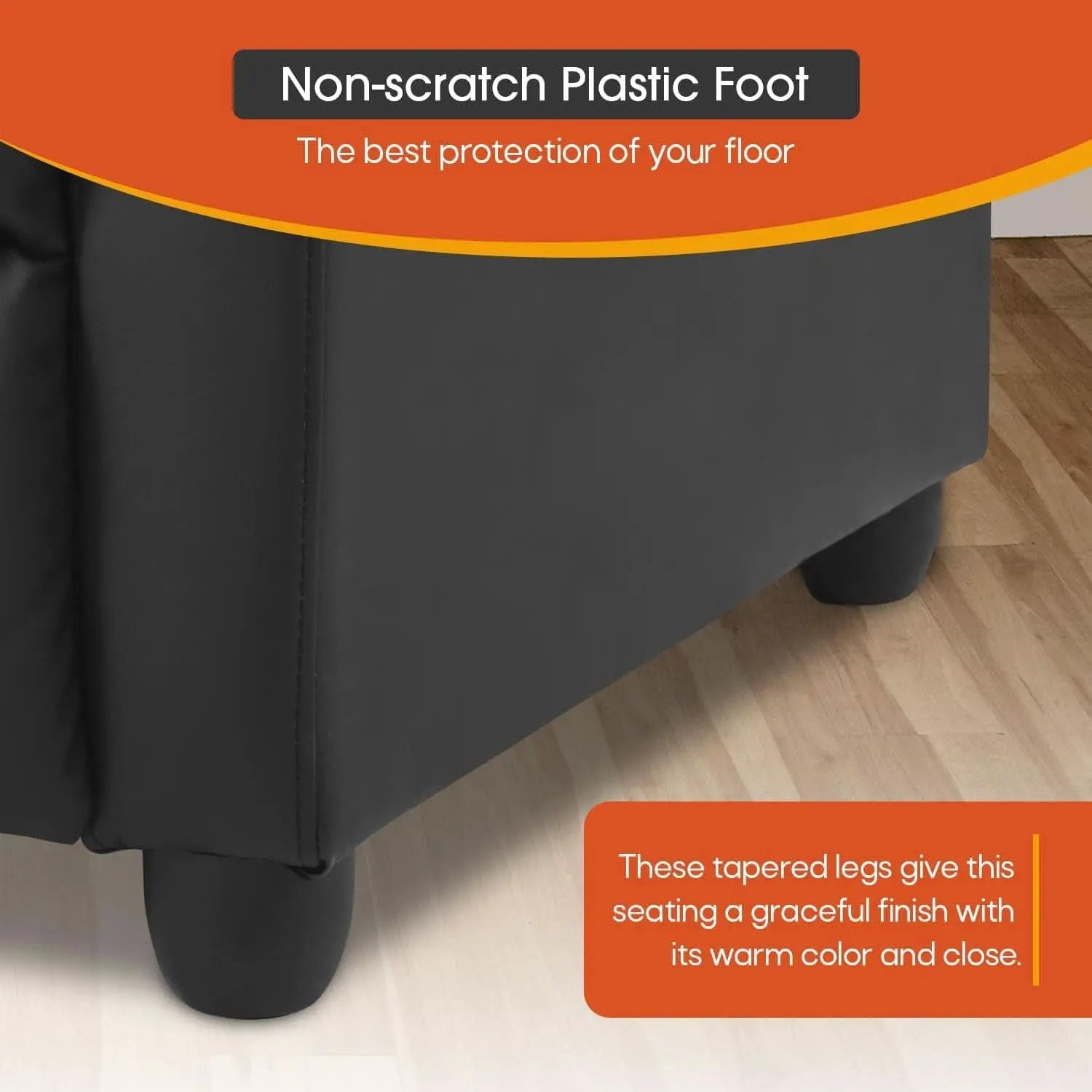 PU Leather Recliner Chair Black With Lumbar Support from PriceLows™