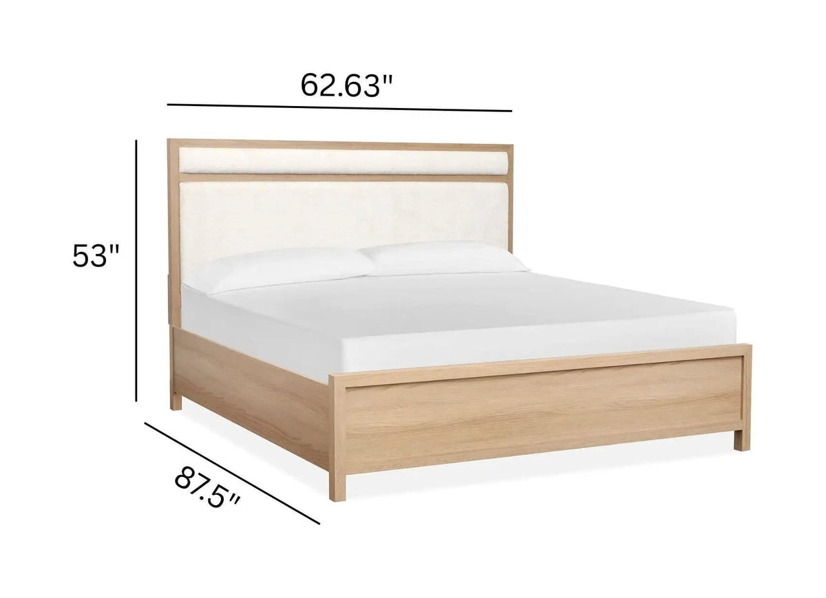 Merrifield Upholstered Panel Bed | 4 Pieces | Oak Veneer | Bedroom