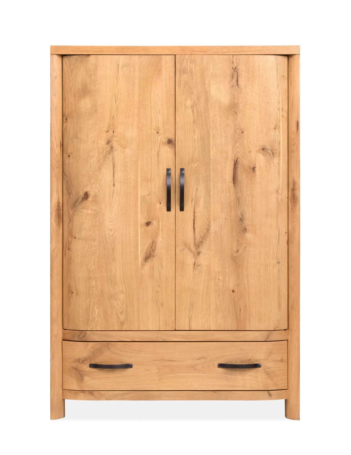 Laramie Armoire Wardrobe | 19 x 48 x 72 in | Oak Veneer & Wood | Honey Wheat