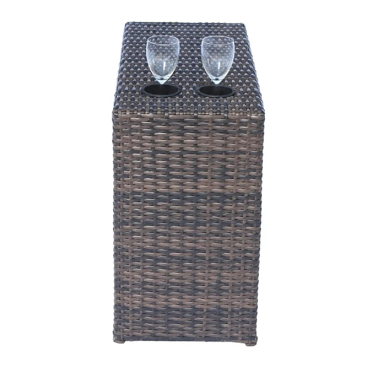 Outdoor Rattan Sectional Set | Half-Round HDPE Wicker | Rustproof Aluminum Frame | Fully Assembled