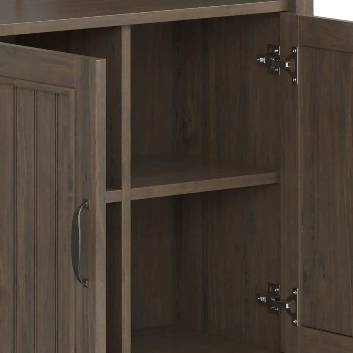 Lev Bookcase | 30 x 14 x 72 in | Solid Wood | Smoky Brown