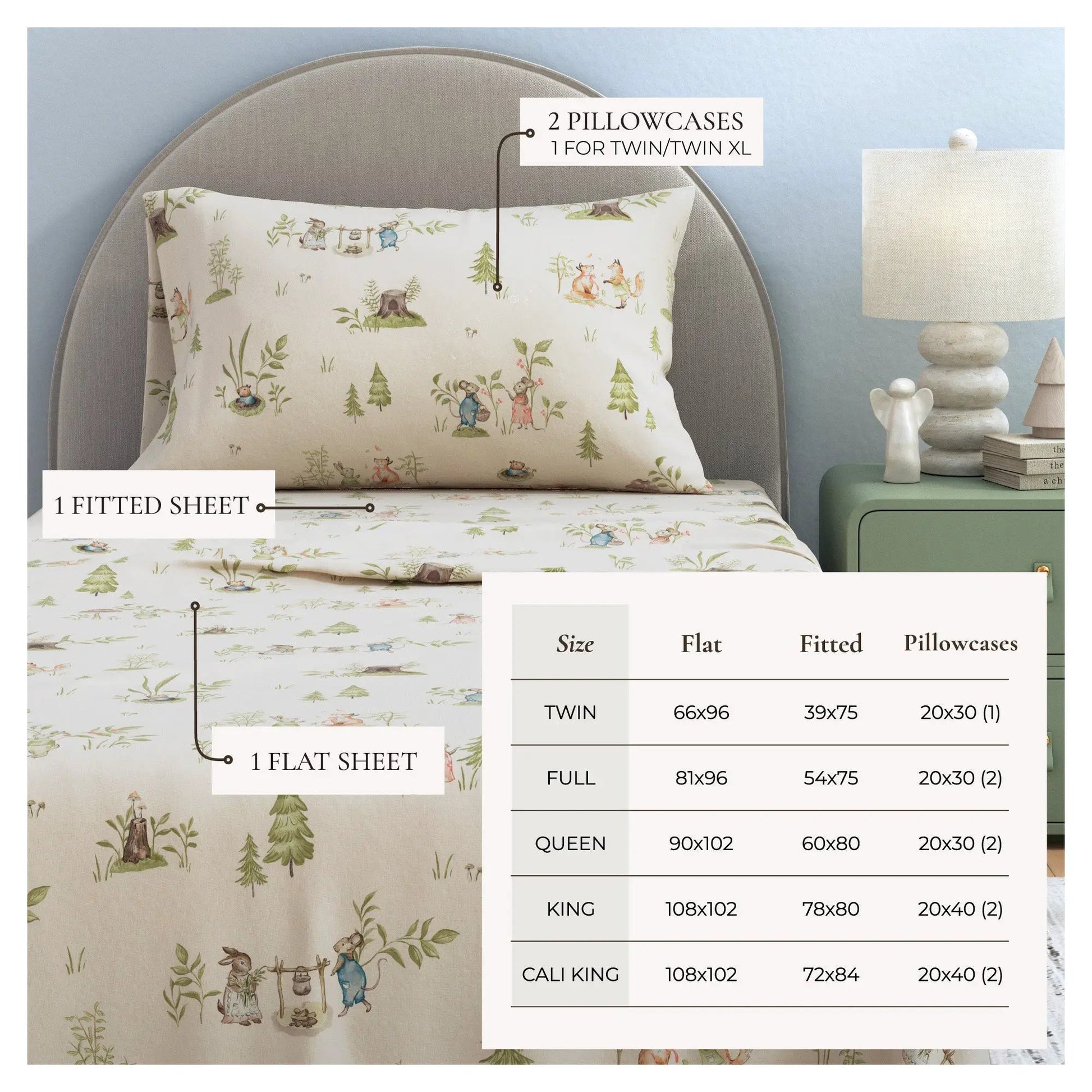 Turkish Cotton Flannel Sheet Set - Kids' Christmas Collection from PriceLows™