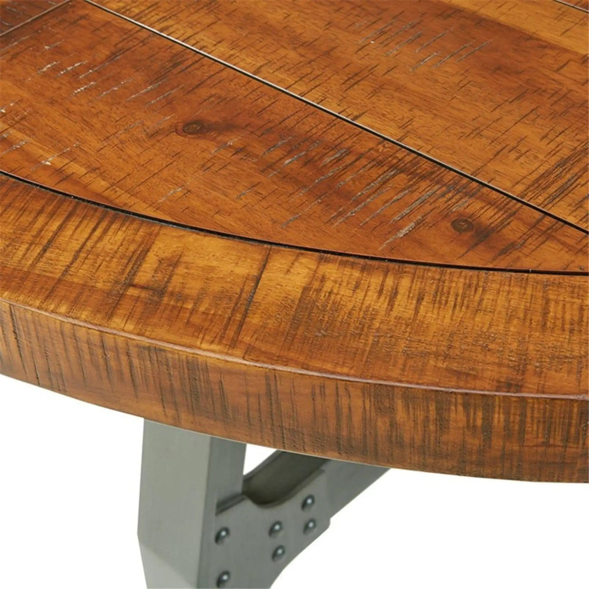 Lancaster Round Dining / Gathering Table With Adjustable Height | 54 x 54 x 30 in | Solid Wood & Walnut | Walnut