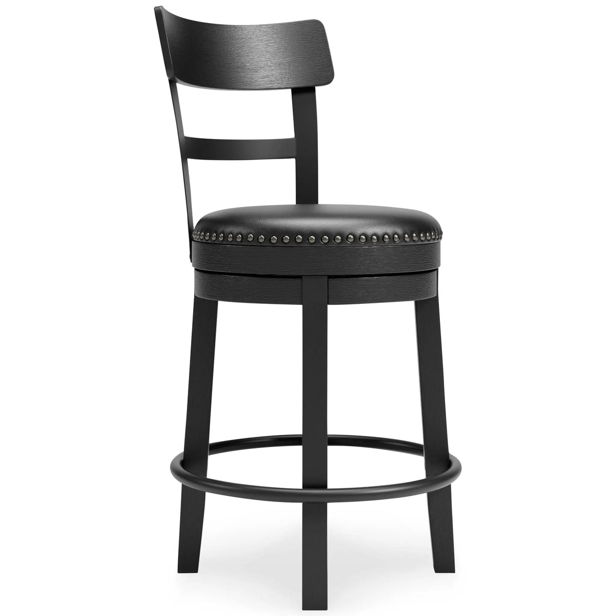 Valebeck Swivel Stool | Full Back | Rustic-Industrial Style | Barstool Height