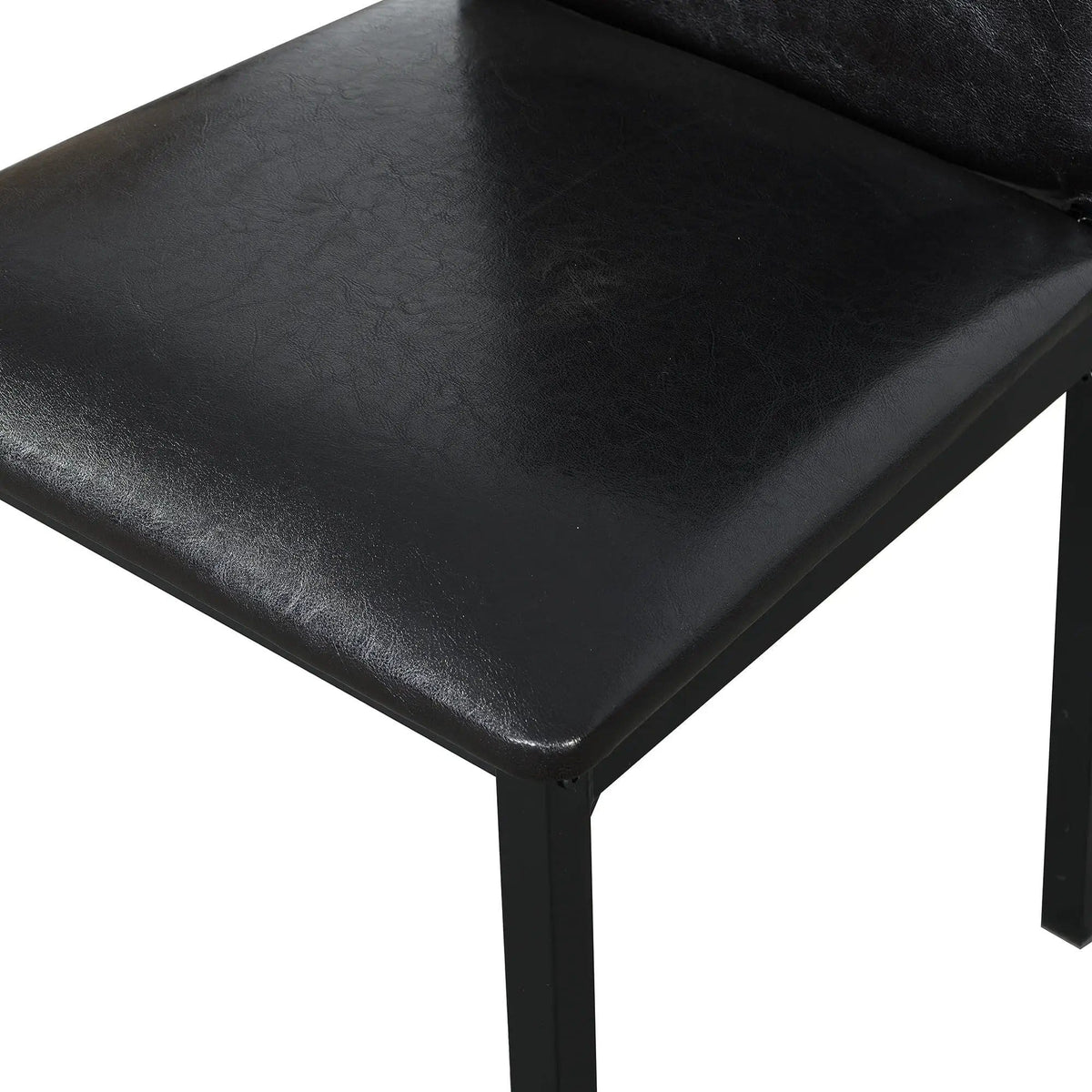 Metal Frame Dining Seats (Set of 4) - | Chair Set | Metal | Black
