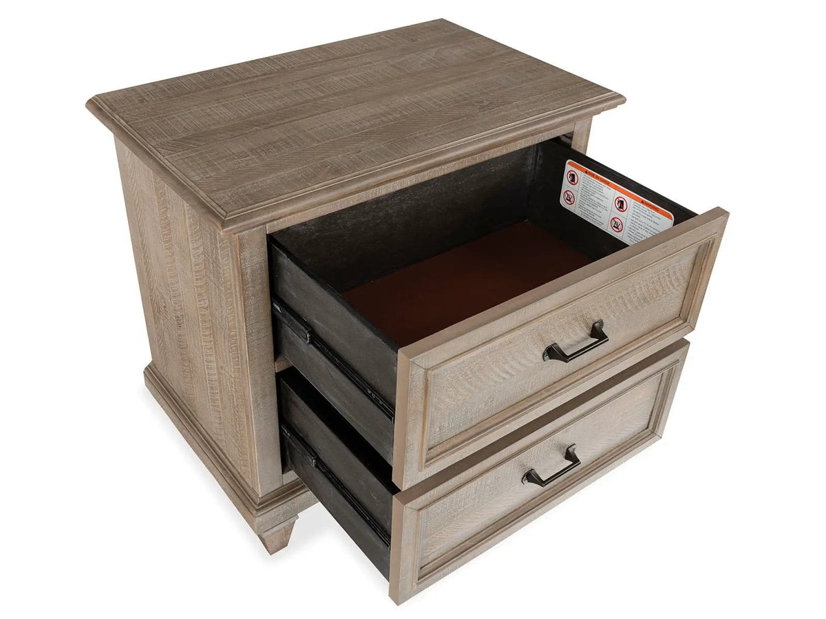 Lancaster Drawer Nightstand | 18 x 29 x 29 in | Veneer & Wood | Dovetail Gray