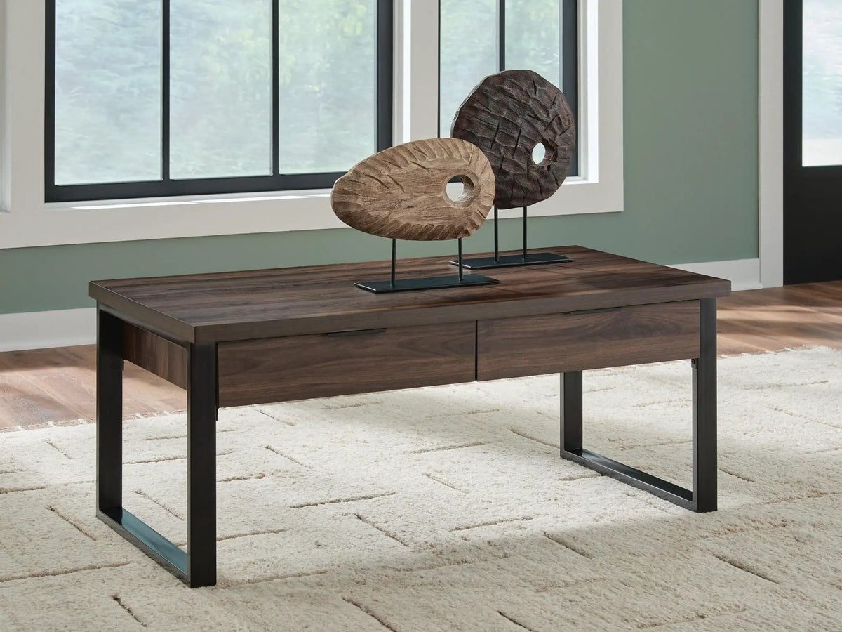 Wickman Falls Rectangular Table | 2 Pieces | Metal & Wood | Home