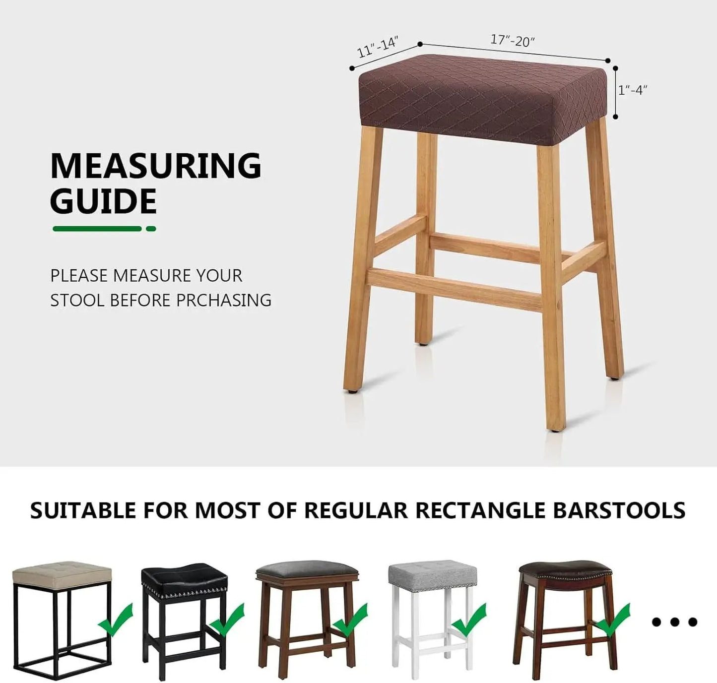 Rectangular Waterproof Stretch Bar Stool Covers 2 Pack from PriceLows™