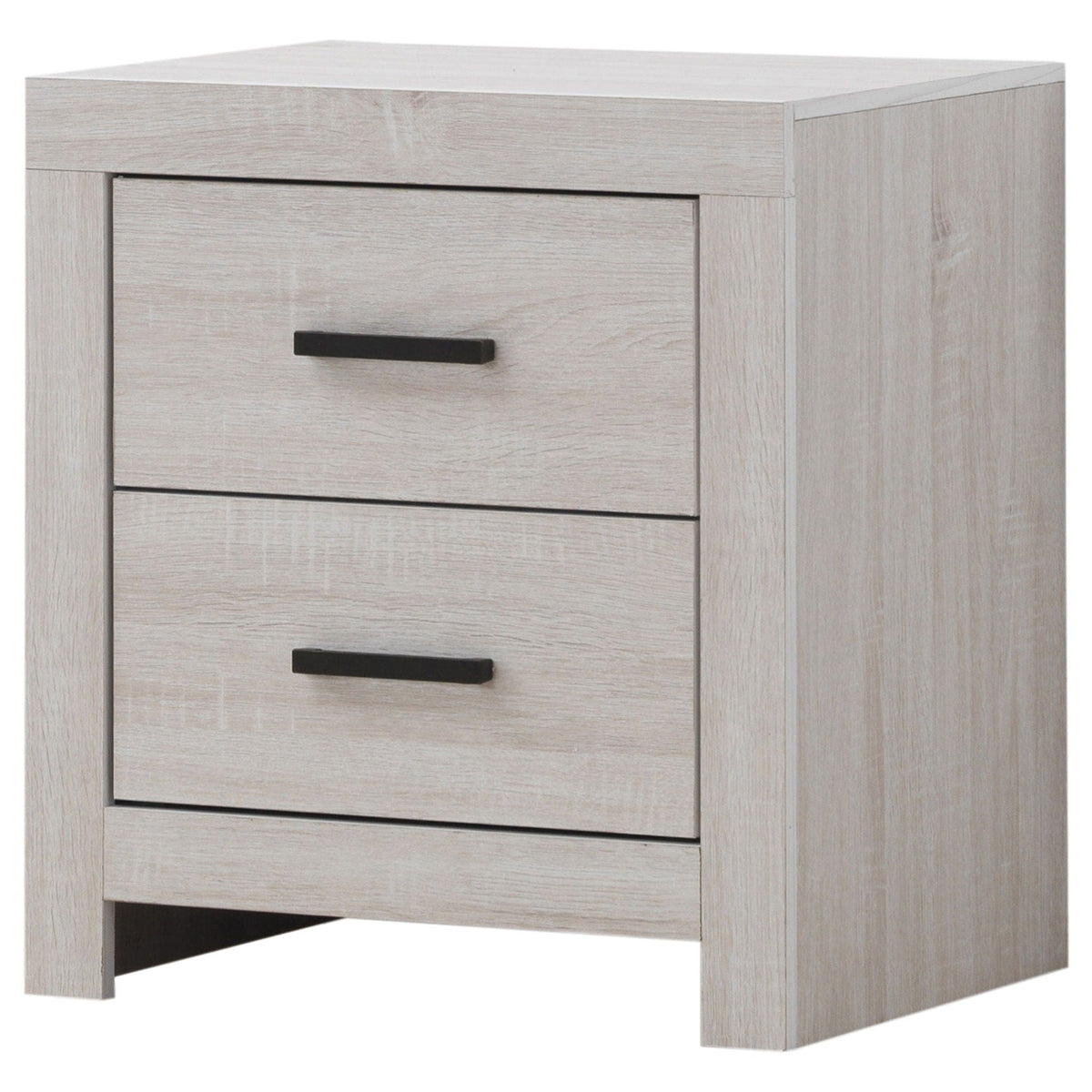Brantford 2-drawer Nightstand Coastal | 21.75 x 16.25 x 23.5 in | Engineered Wood & Veneer | White