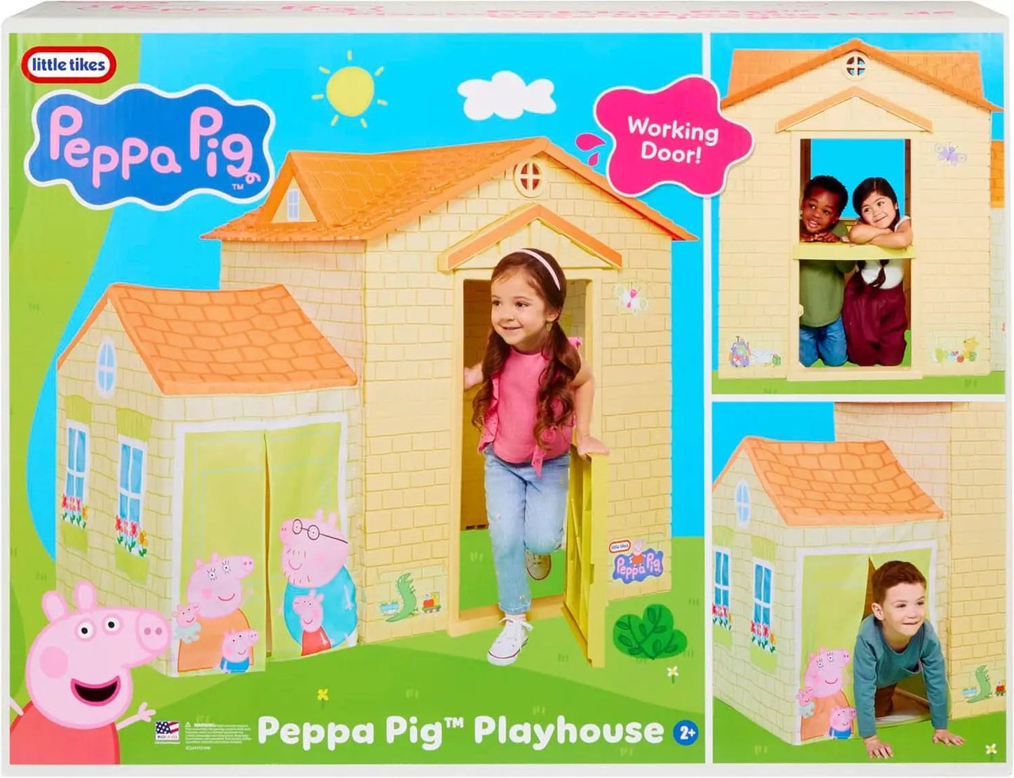 Peppa Pig Multipurpose Playhouse Outdoor Doors Tunnel from PriceLows™