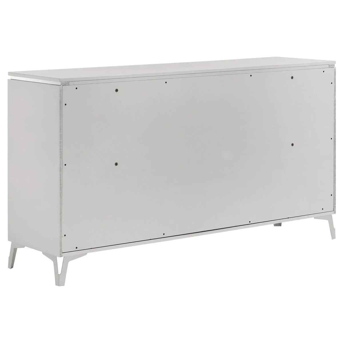 Cassia 6-drawer Bedroom Dresser Cabinet White High Gloss | 63 x 17.75 x 35.25 in | Metal | Bedroom