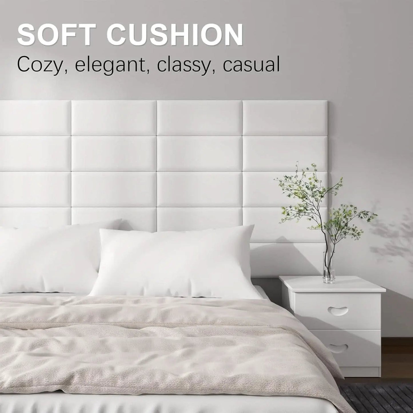 Self-Adhesive 3D Upholstered Wall Panels for Bedrooms from PriceLows™