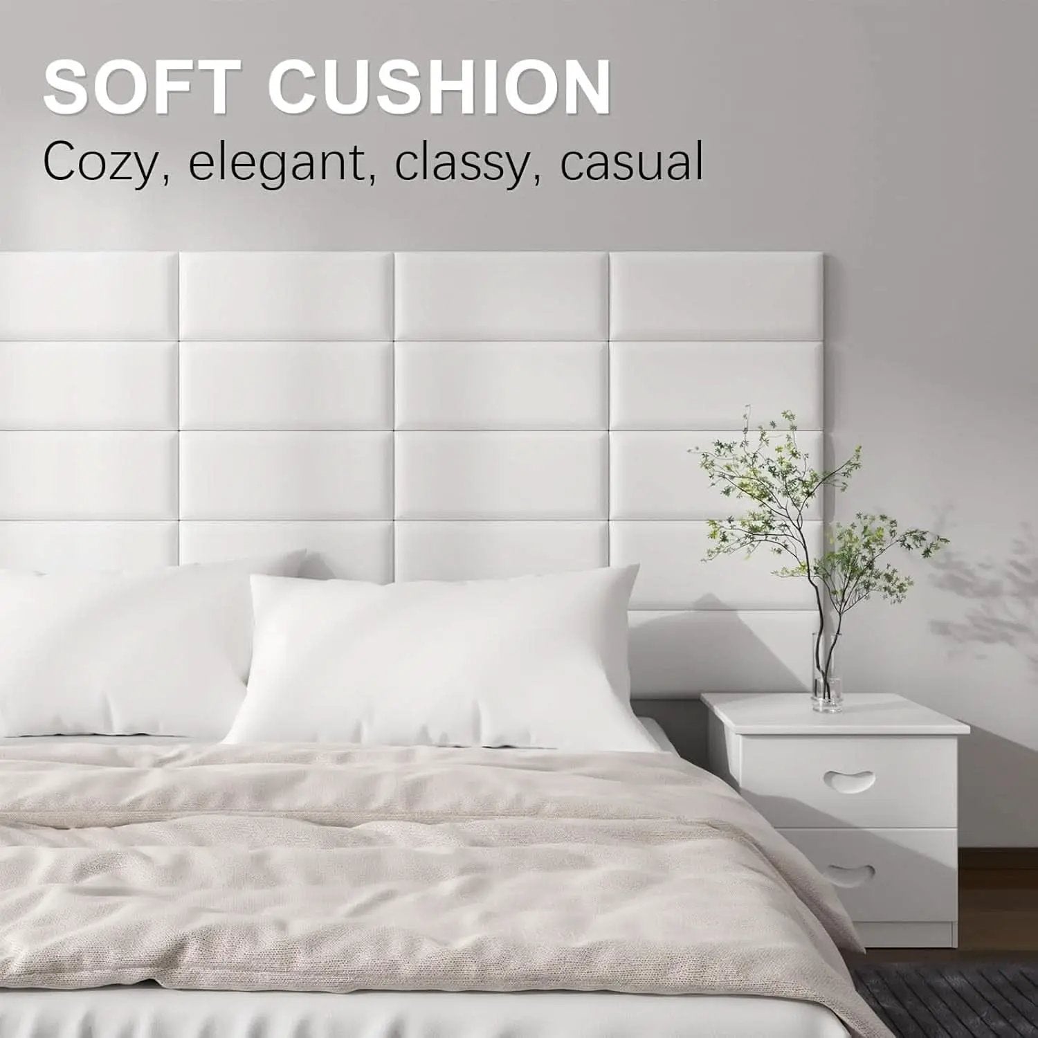 Self-Adhesive 3D Upholstered Wall Panels for Bedrooms from PriceLows™