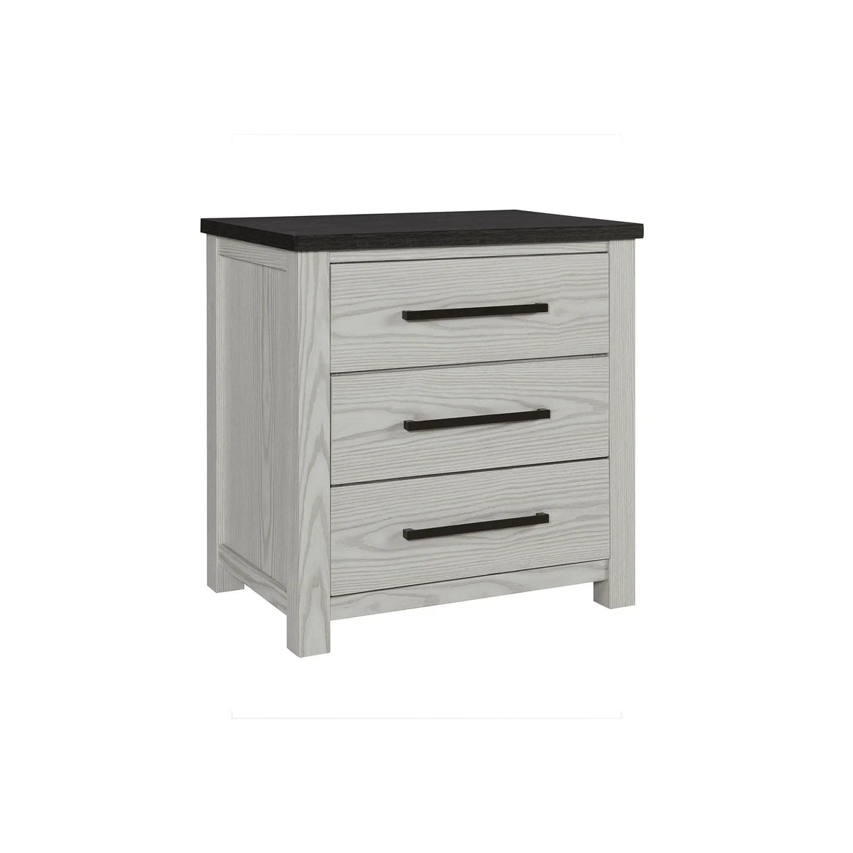 Avery Nightstand With Top Spacious Drawers, Block Feet | 24.41 x 16.93 x 26.18 in | Wood | Beige