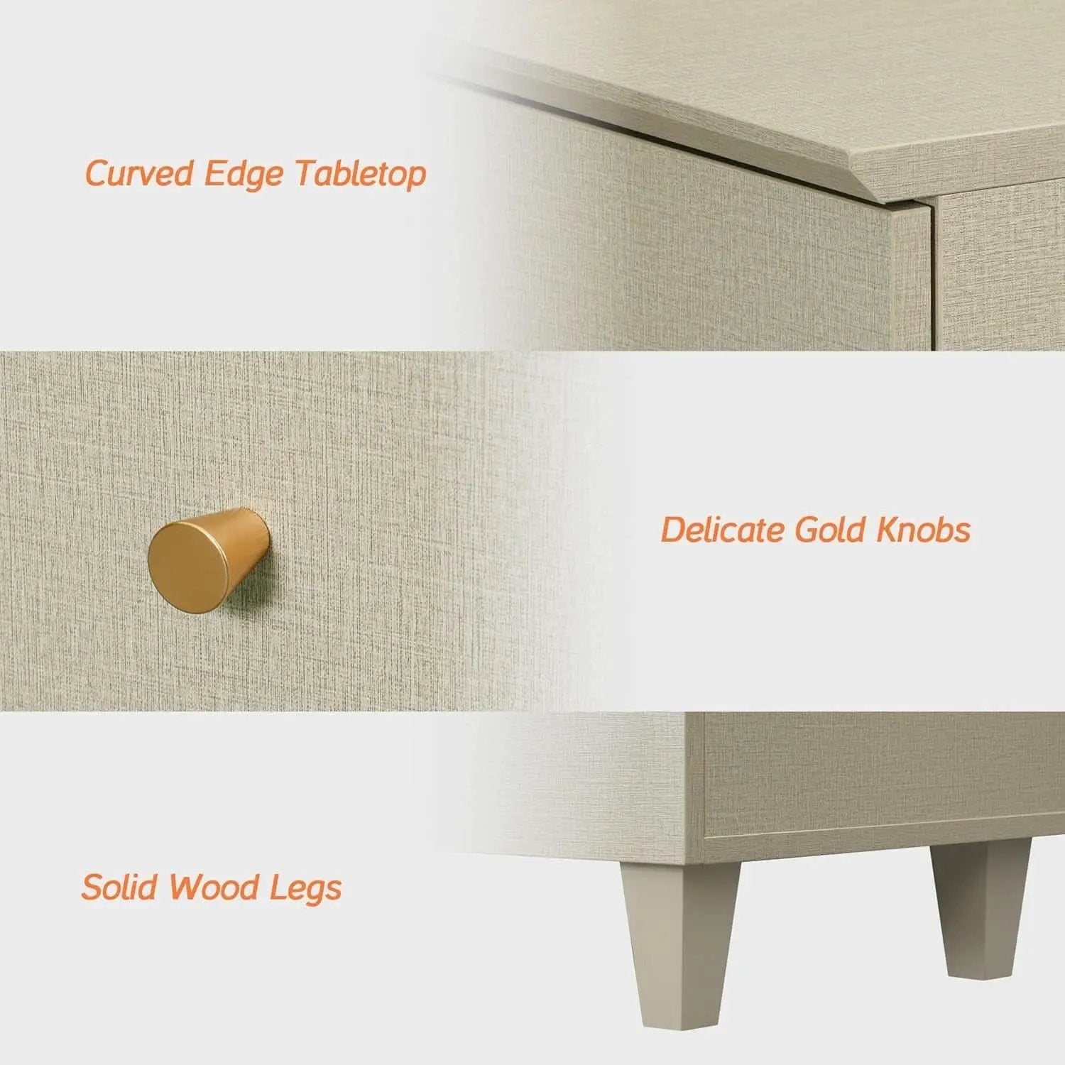 Beige Buffet Sideboard With Internal Storage Compartments from PriceLows™