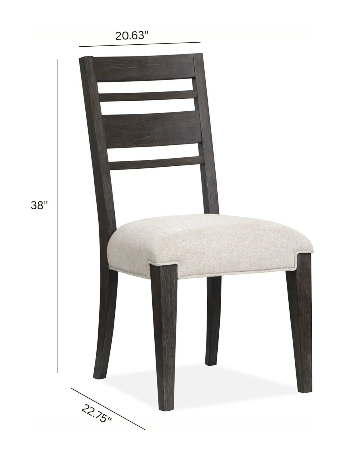 Plum Creek Side Chairs | Set Of 2 | Wood Back | Upholstered Seat