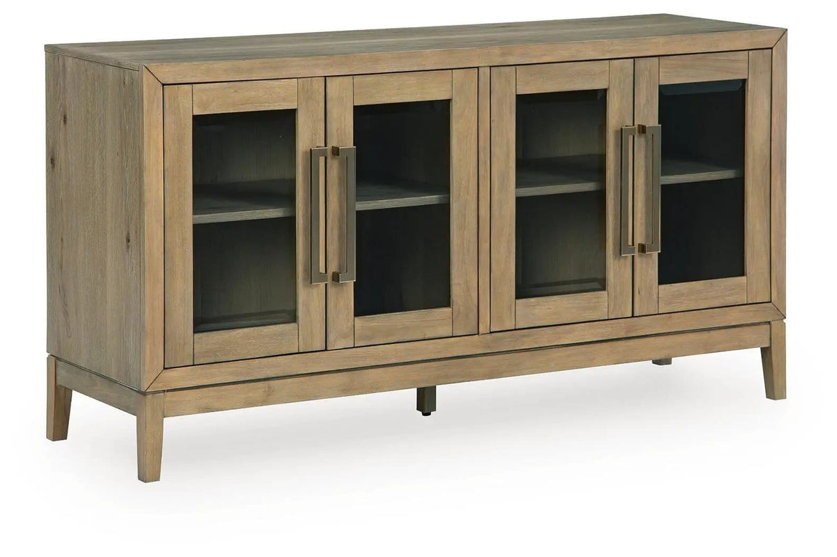 Lasinger Dining Room Server | 60 x 18 x 32 in | Oak Veneer & Mdf | Light Brown